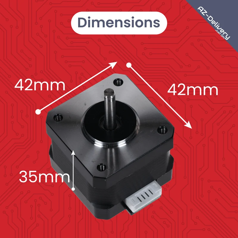 NEMA 17 stepper motor 12V 28Nm 1.8° 2-phase hybrid stepper motor with 1m cable, compatible with Arduino, 3D printers, CNC machines and robotics