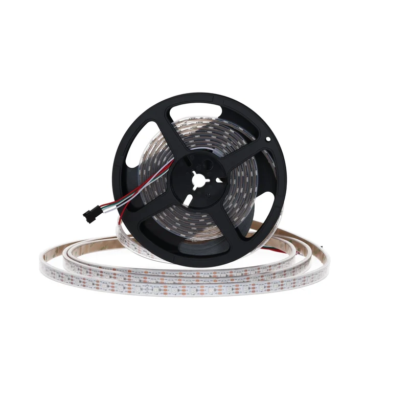 WS2812B 60 LEDs/m 60 pixels/m LED Strip RGB addressable LED strip with 5050 SMD LEDs IP66 White Waterproof Dustproof