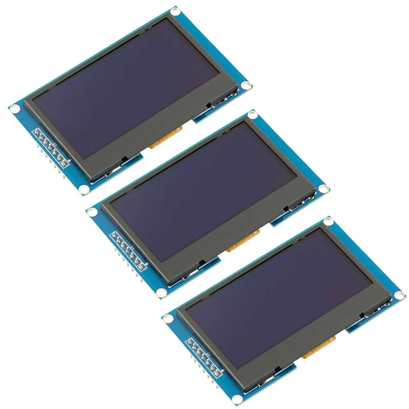 2.42" 128X64 OLED display module SPI - 2.42 inch OLED screen compatible with Arduino UNO R3 - White font OLED