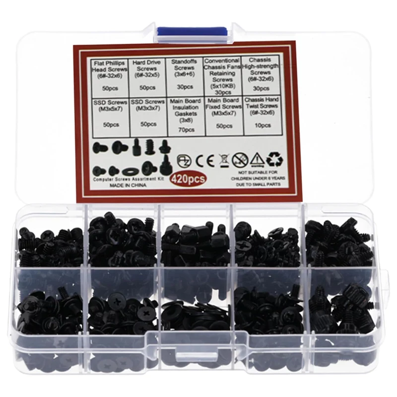 420 pcs PC screw set - Comprehensive computer screw set