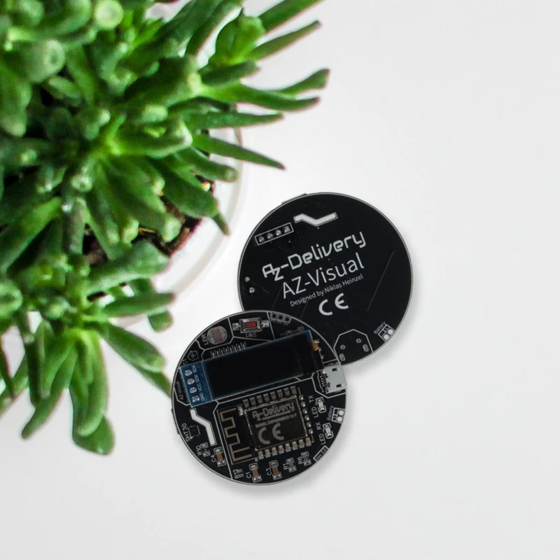 AZ-Visual - ESP8266-12F development board with temperature, humidity and ambient light sensor (SHT30 and LDR) + OLED display 0.91"