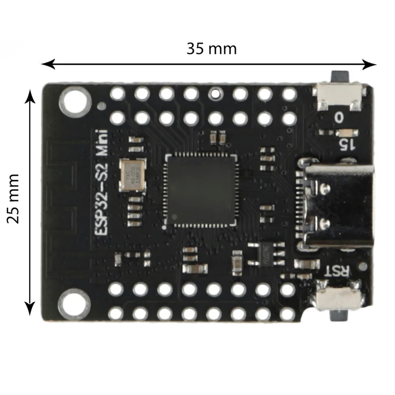 ESp32 S2 Mini with ESP32-S2FN4R2 WIFI IC and USB Type-C compatible with Micropython and Arduino, unsoldered