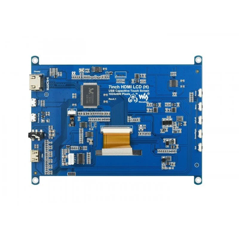 Waveshare 7" IPS HDMI USB touch display with audio compatible with Raspberry