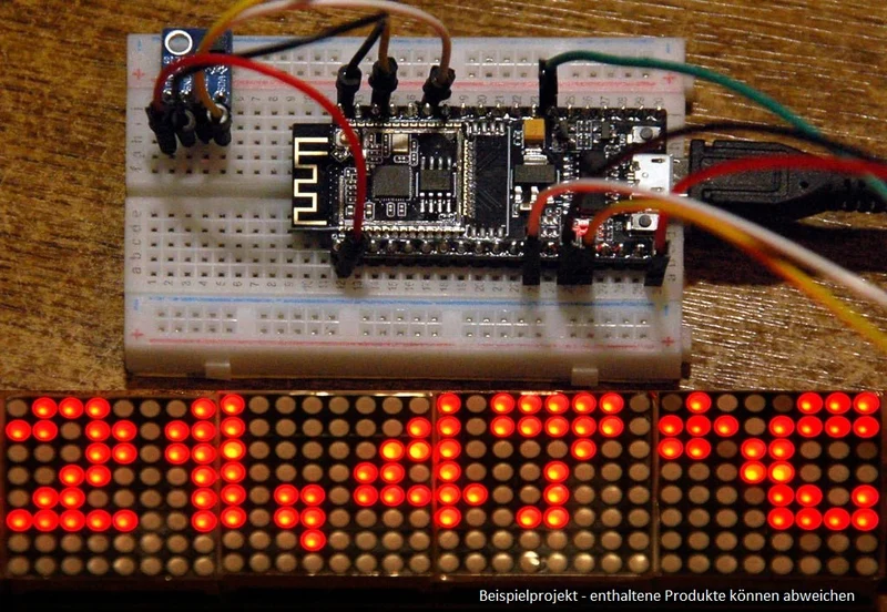 Matrix display with MAX7219, ESP8266 and GY-21 in MicroPython