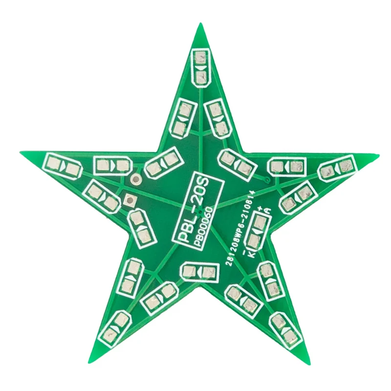LED Christmas star soldering kit - DIY electronics kit for a star with red lighting effect - ideal for MINT learning, Christmas decorations and soldering exercises