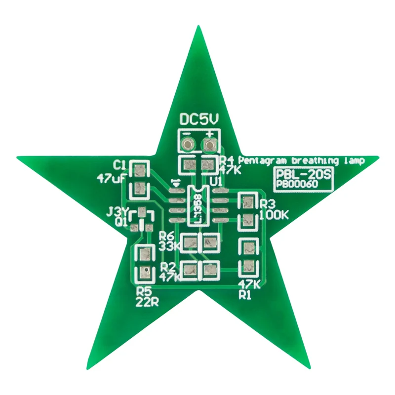 LED Christmas star soldering kit - DIY electronics kit for a star with red lighting effect - ideal for MINT learning, Christmas decorations and soldering exercises