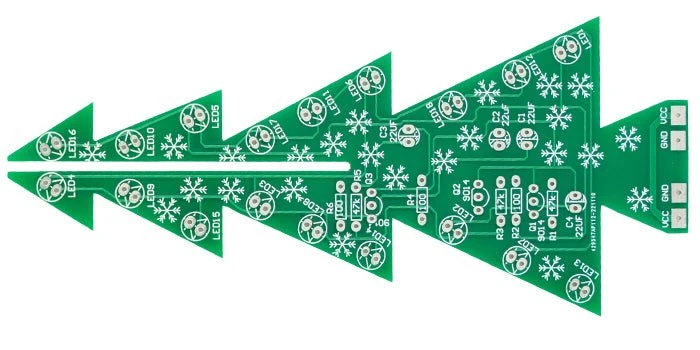 DIY LED Christmas tree kit: Christmas tree electronics kit for soldering - soldering kit for a rotating Christmas tree with LEDs and USB connection