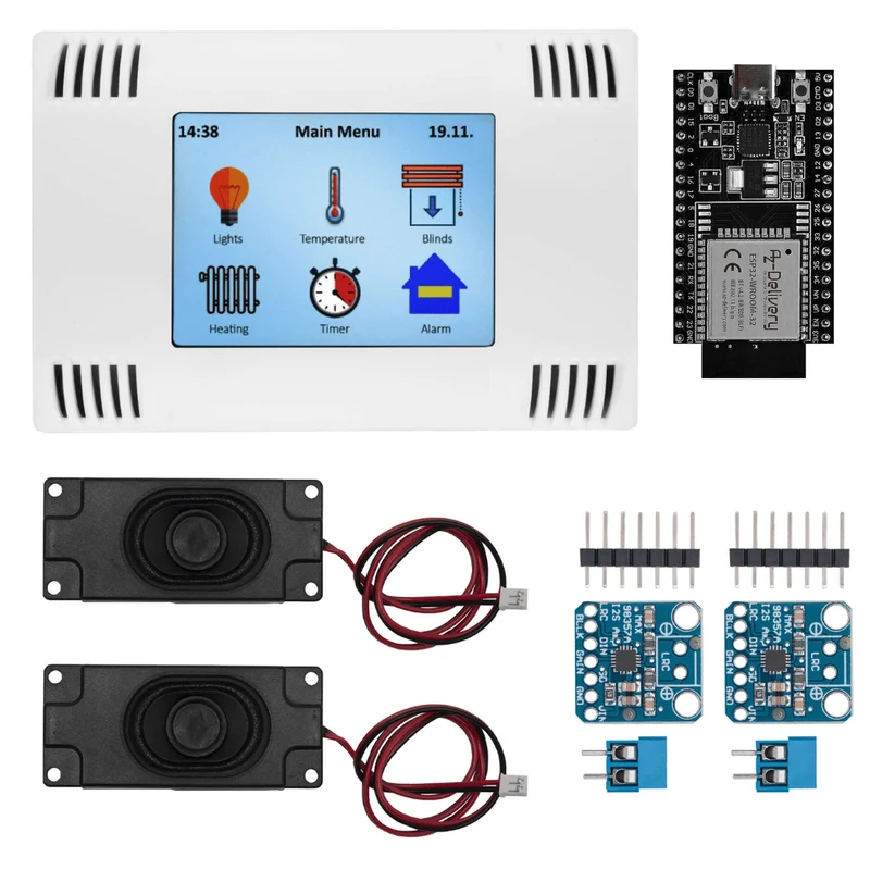 Clock radio with the AZ-Touch and ESP32 Dev Kit - with touchscreen control