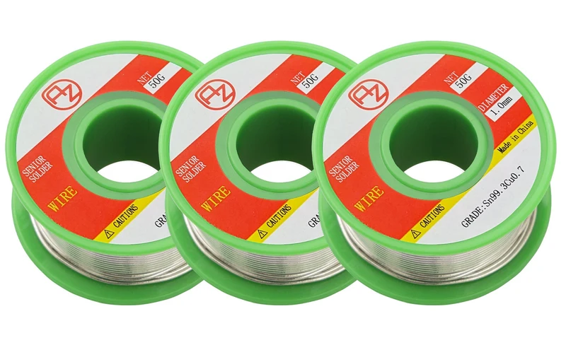 Solder Wire Sn99.3Cu0.7 | Lead Free Solder Flux | Iron Welding Tool for Electric Soldering | Rosin Core Flux