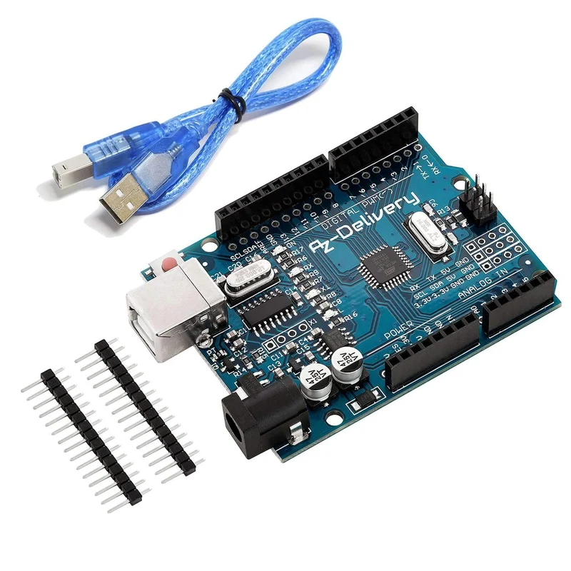 Microcontroller AZ-ATmega328-Board with Touch Display Shield 2,4" TFT LCD