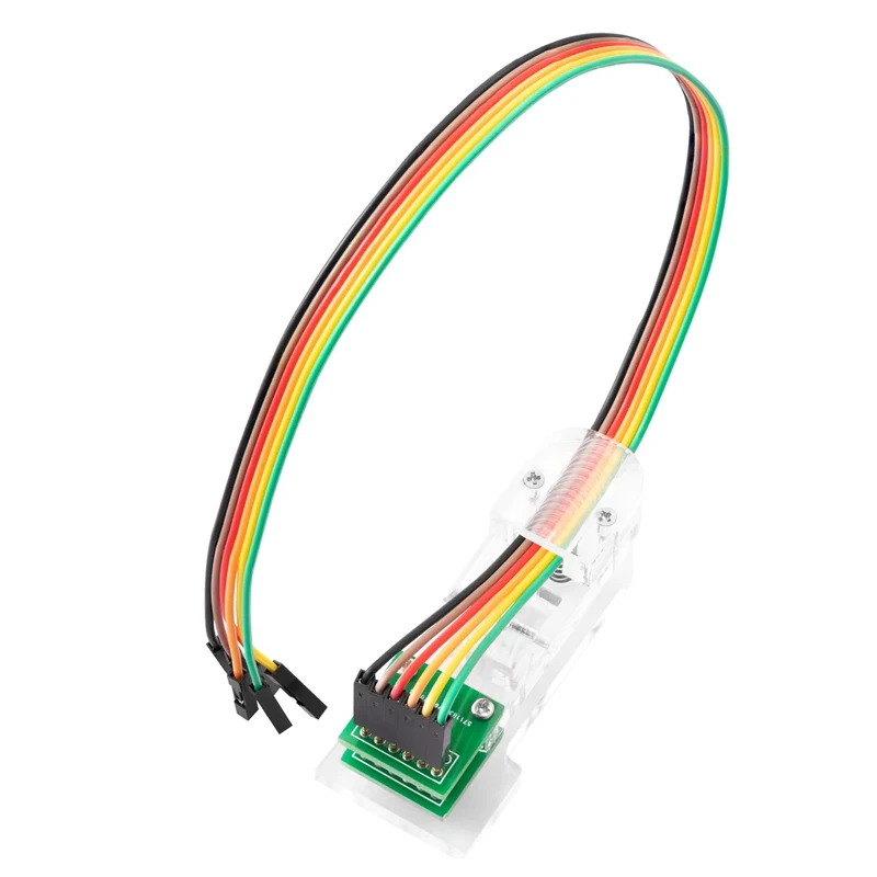 6 Pin Programmer SPI Module Test Tool PCB Clamp 1*6P Gold Coated Pogo Pins