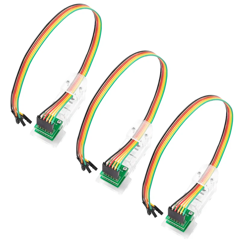 6 Pin Programmer SPI Module Test Tool PCB Clamp 1*6P Gold Coated Pogo Pins