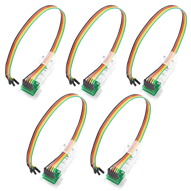 6 Pin Programmer SPI Module Test Tool PCB Clamp 1*6P Gold Coated Pogo Pins