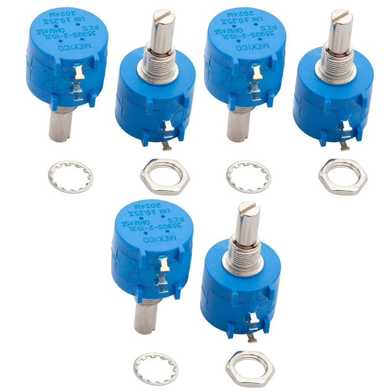 Multi-turn rotary potentiometer with protection resistor 3590S 100K ohm with adjustable resistance