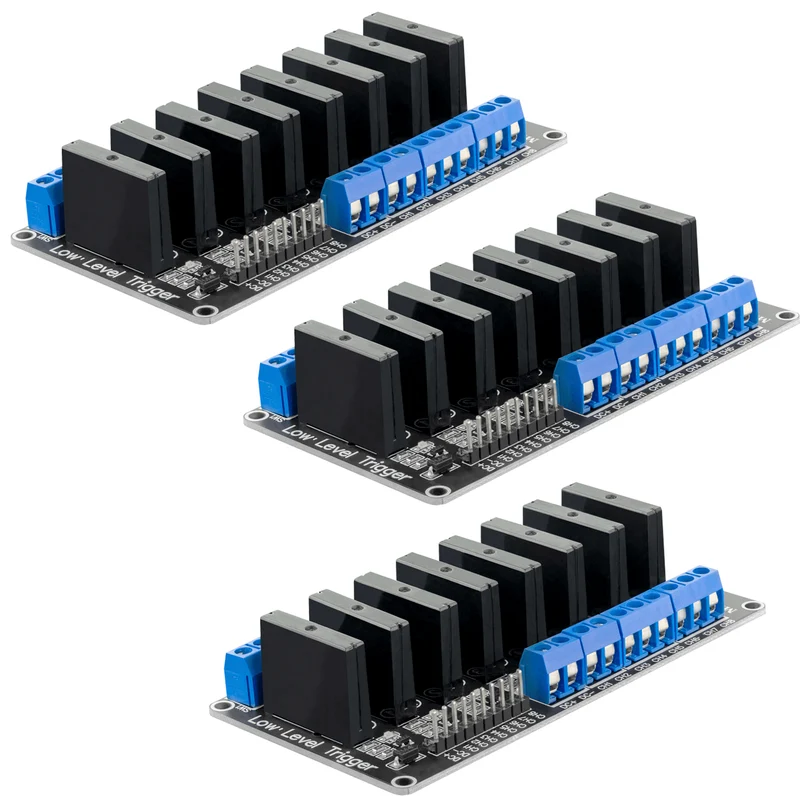 8 Channel Solid State Relay 5V DC Low Level Trigger Power Switch Compatible with Arduino and Raspberry Pi