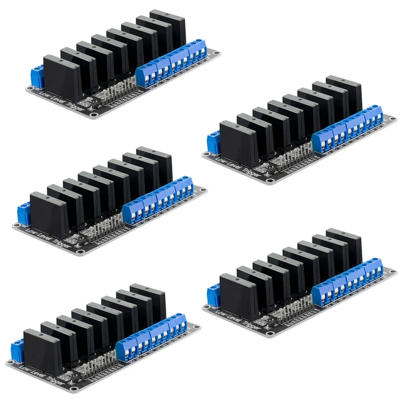 8 Channel Solid State Relay 5V DC Low Level Trigger Power Switch Compatible with Arduino and Raspberry Pi