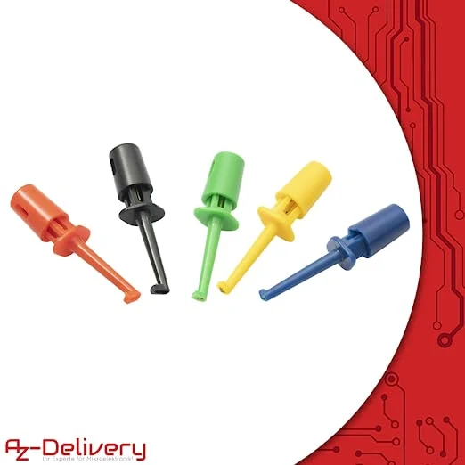 Test Hook Clips Sample Test Leads Kit for Electronic Testing Compatible with Dupont Pin Bar