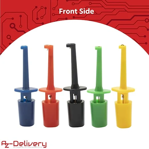 Test Hook Clips Sample Test Leads Kit for Electronic Testing Compatible with Dupont Pin Bar