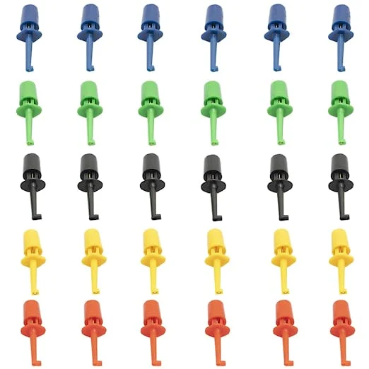 Test Hook Clips Sample Test Leads Kit for Electronic Testing Compatible with Dupont Pin Bar