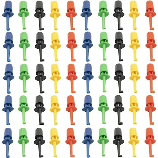 Test Hook Clips Sample Test Leads Kit for Electronic Testing Compatible with Dupont Pin Bar