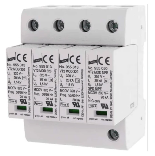 Scaricatore di sovratensione 20KA Tipo 2 3P+N C/AUX - Dehn 955325