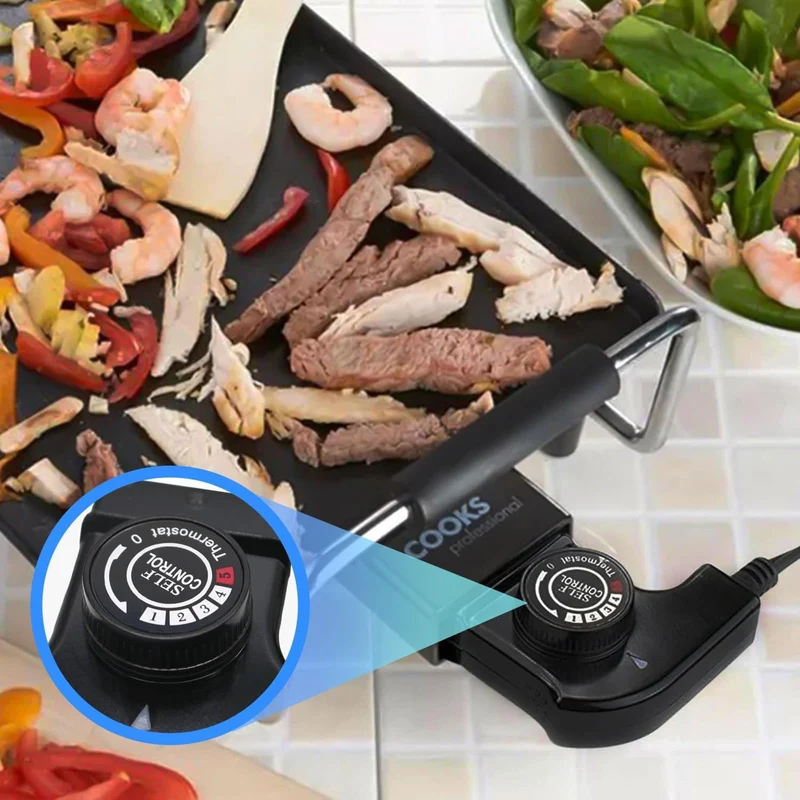 Leloco Cavo termostato da 1 m per barbecue elettrico e padella elettrica, regolatore di temperatura da 250 V per padella elettrica, padella per feste, padella per pizza elettrica e padella per