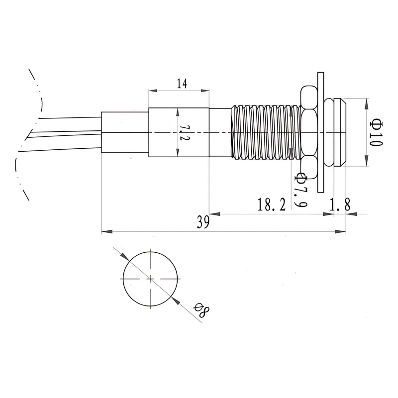 Spie LED Stagne in Ottone Cromato 12V - Ø 8mm