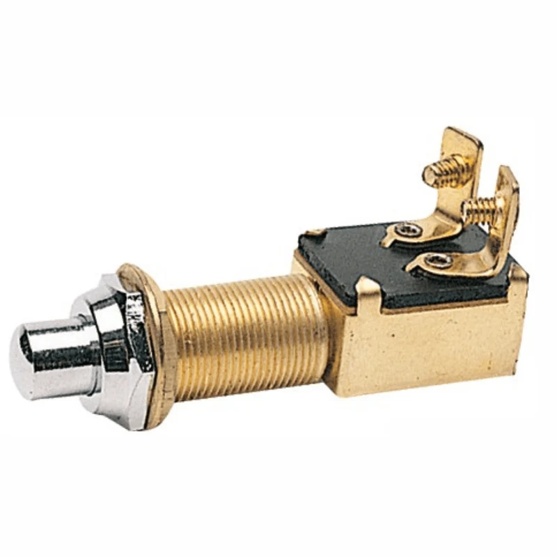 Pulsante ottone cromato 15x25 mm.