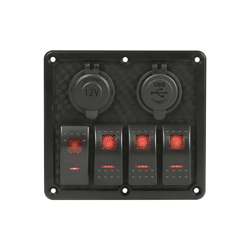Pannello Elettrico Redtech Impermeabile IP65 con Interruttori Basculanti