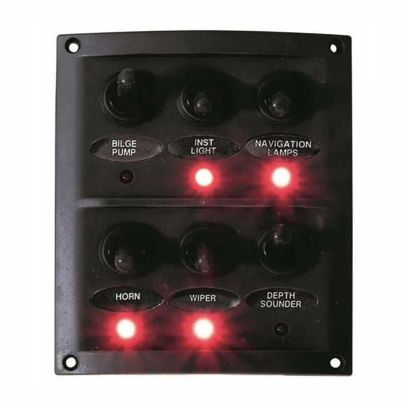 Pannello interruttori New Classic Black 6x10A