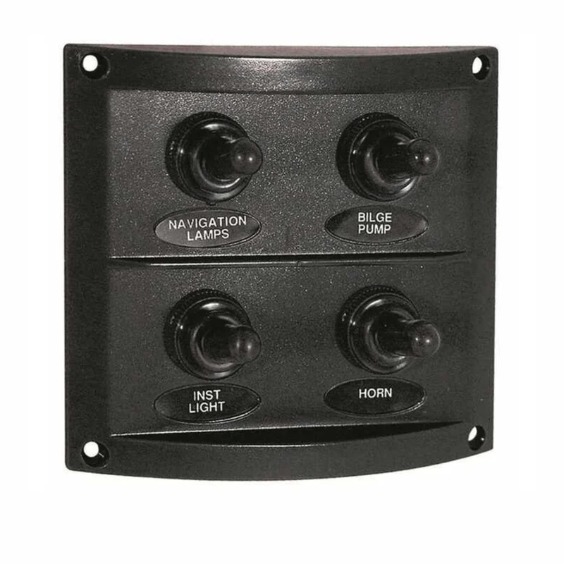 Pannello interruttori New Classic Black 4x10A