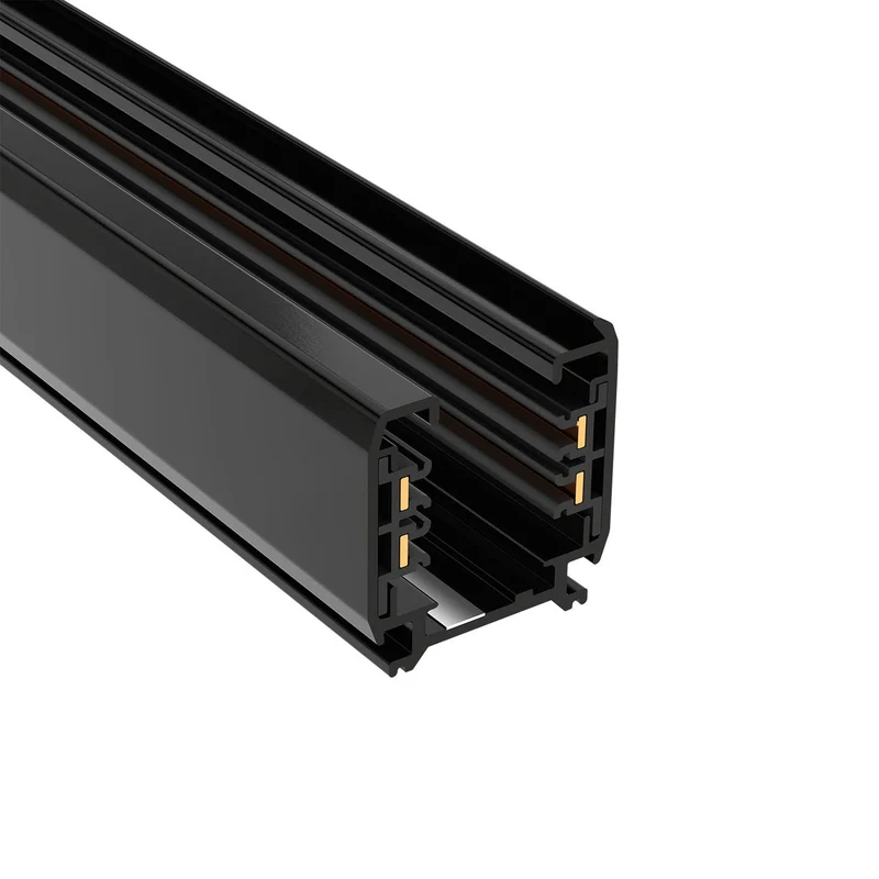 Binario Elettrificato Trifase Nero - 1 metro
