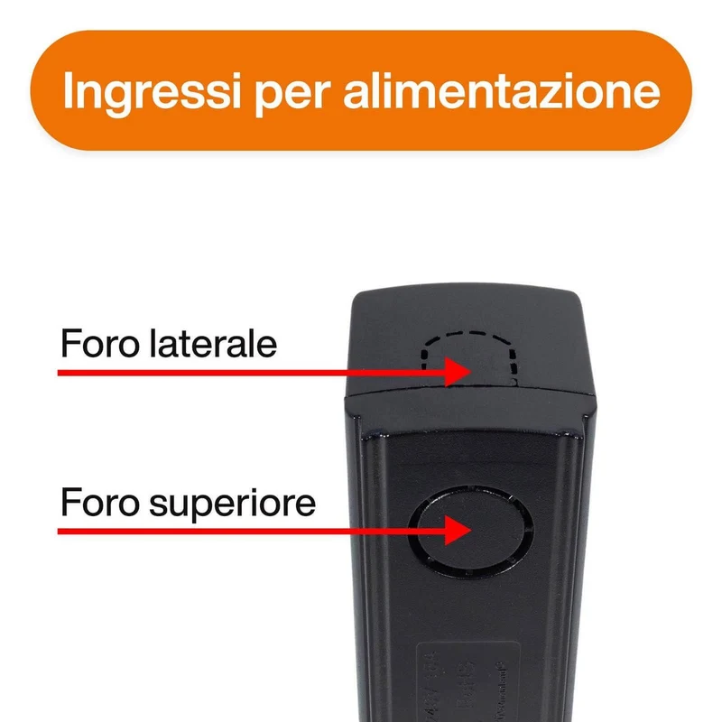Kit Connettore di Alimentazione DX e Tappo Terminale Trifase, Nero