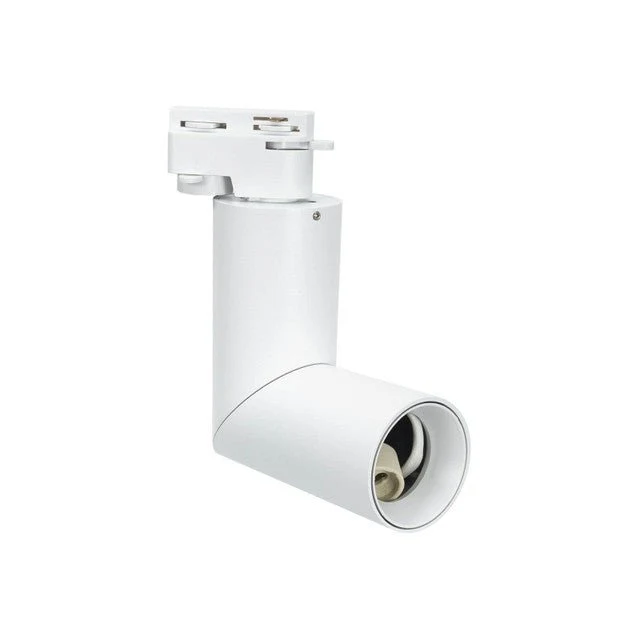 Faretto GU10 per binario Monofase - Bianco - Orientabile e Snodabile