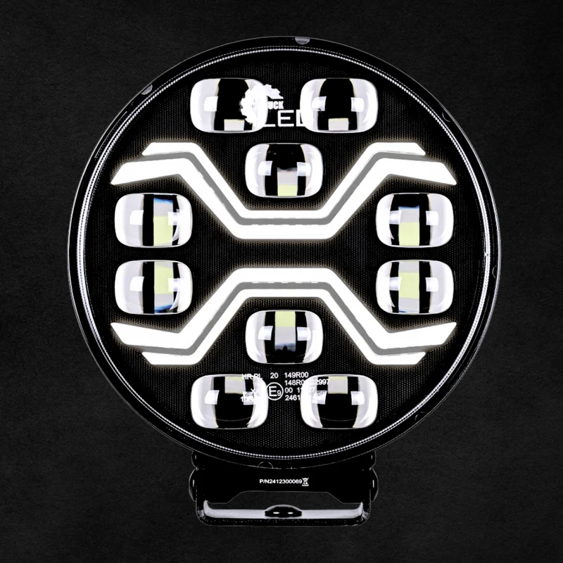 Spider Toxic LED Spot Light with White DRL & Strobe / 9"