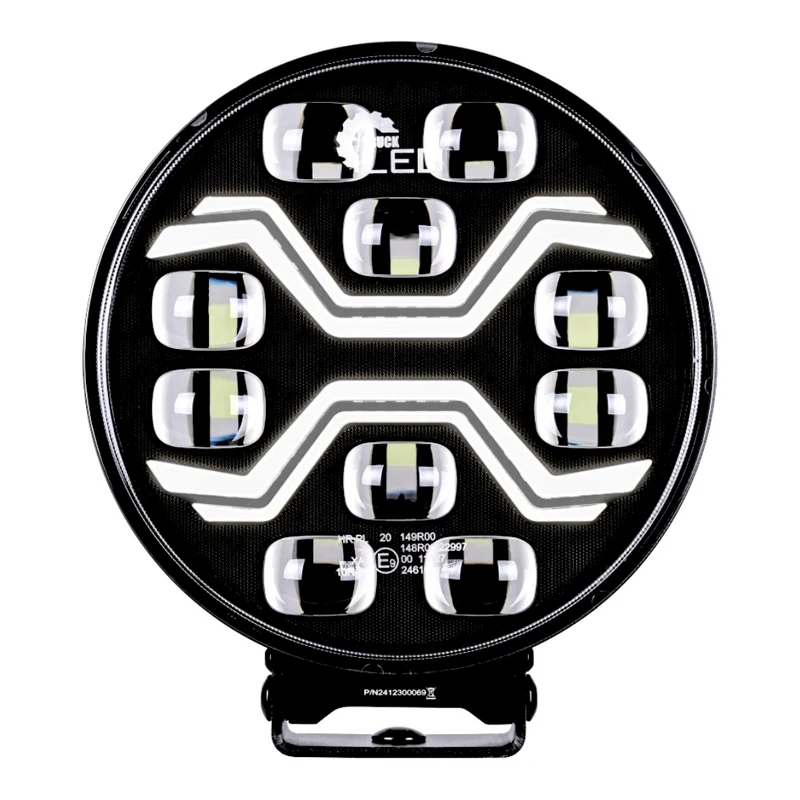Spider Toxic LED Spot Light with White DRL & Strobe / 9"