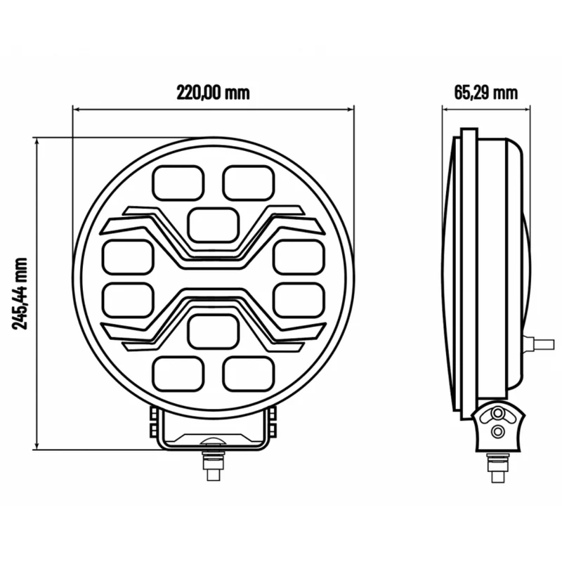 Spider Toxic LED Spot Light with White DRL & Strobe / 9"