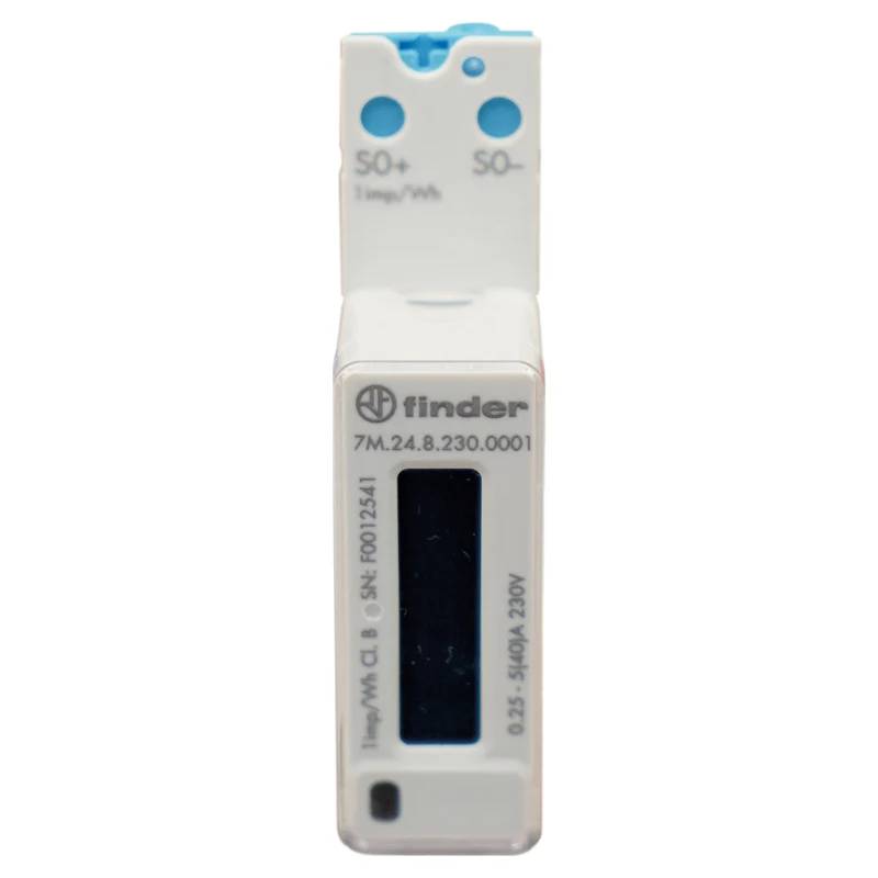 Contatore di energia Finder monofase con display 40a-ac (50/60 hz) 230v basic (solo kwh)