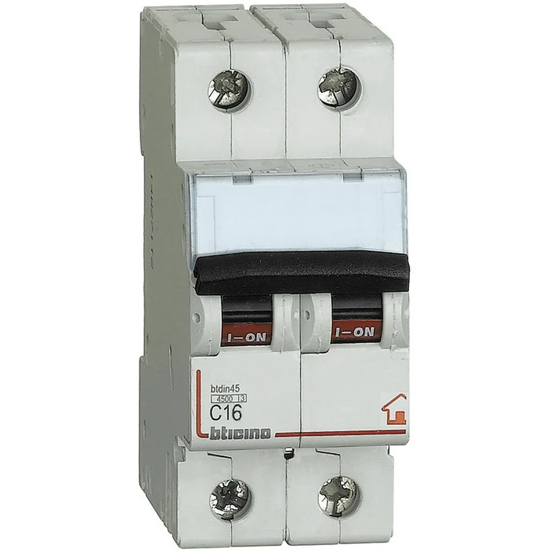 Interruttore magnetotermico bticino 2p c16 2 moduli DIN 4500a