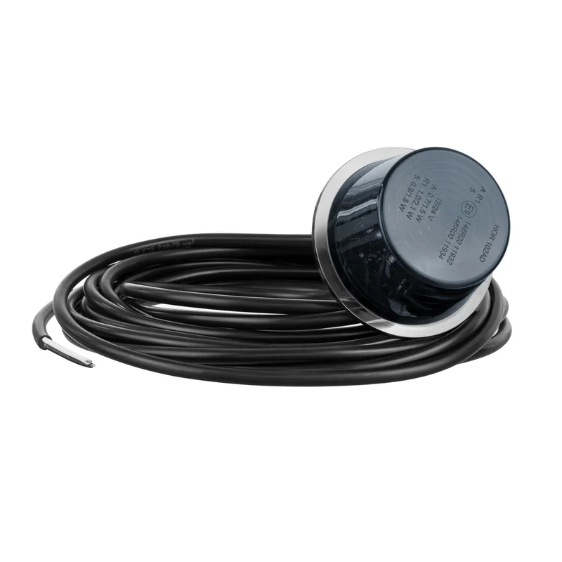 Luci di posizione danesi Old School con lenti scure, inserti LED / cavo da 5 m