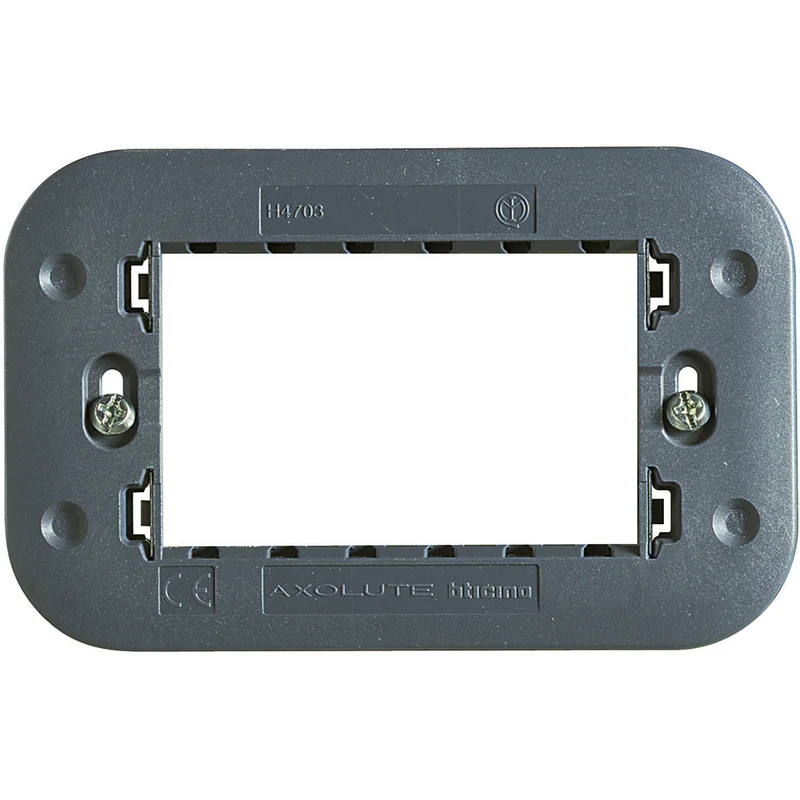Supporto in Resina Caricata Vetro Bticino Axolute 3 Moduli – H4703