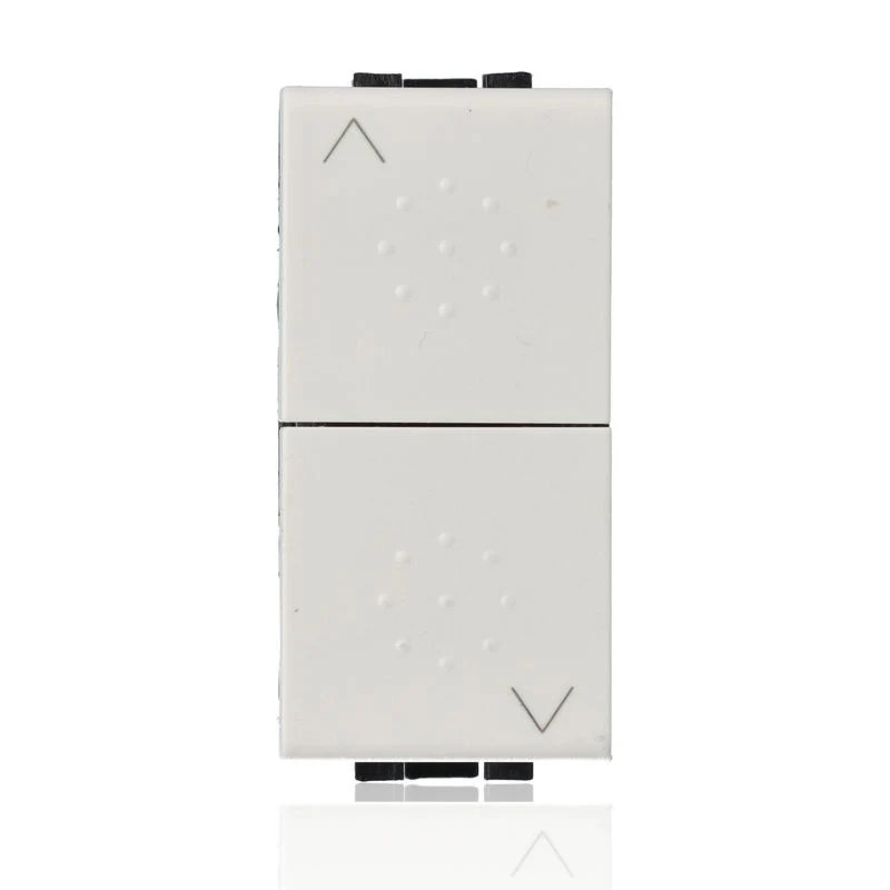 BTICINO N4037 - Pulsante Doppio (1P/No)+(1P/No) Interbloccato 10A 250 Vac - Bianco - LivingLight