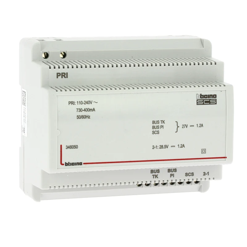 BTICINO 346050 - Alimentatore BUS-SCS per impianti audio e video 2 fili