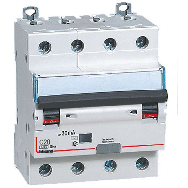 BTICINO GN8843AC20 - BTDIN60 - magn diff AC 4P 20A 6KA 30MA