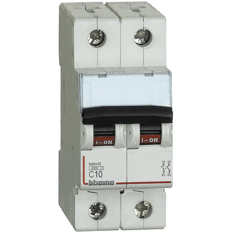 BTICINO FA82C10 - BTDIN45 - Magnetot 2P curva C 10A 4,5KA