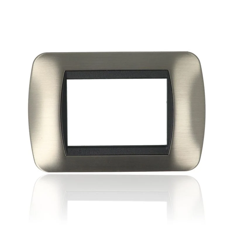 BTICINO L4803ACS - Living Int - Placca 3P Acciaio Spazzolato