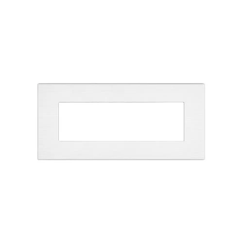 Placca Tecnopolimero Spazzolato JOY 6P Bianco - Compatibile con BTicino MATIX