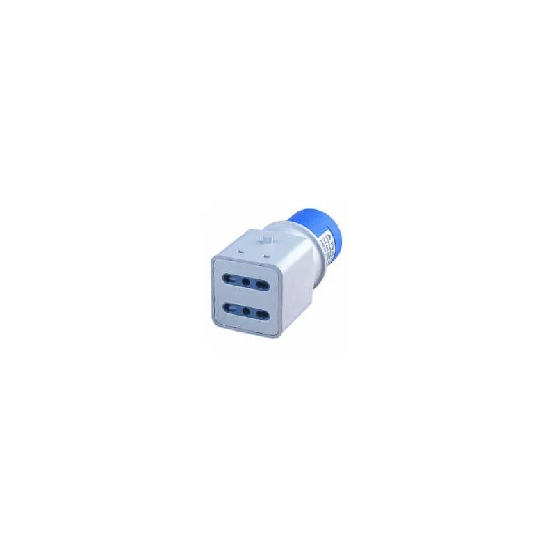Multipresa con 1 Spina CEE industriale 16A 2P+T e 2 Prese 10/16A 2P+T 250V