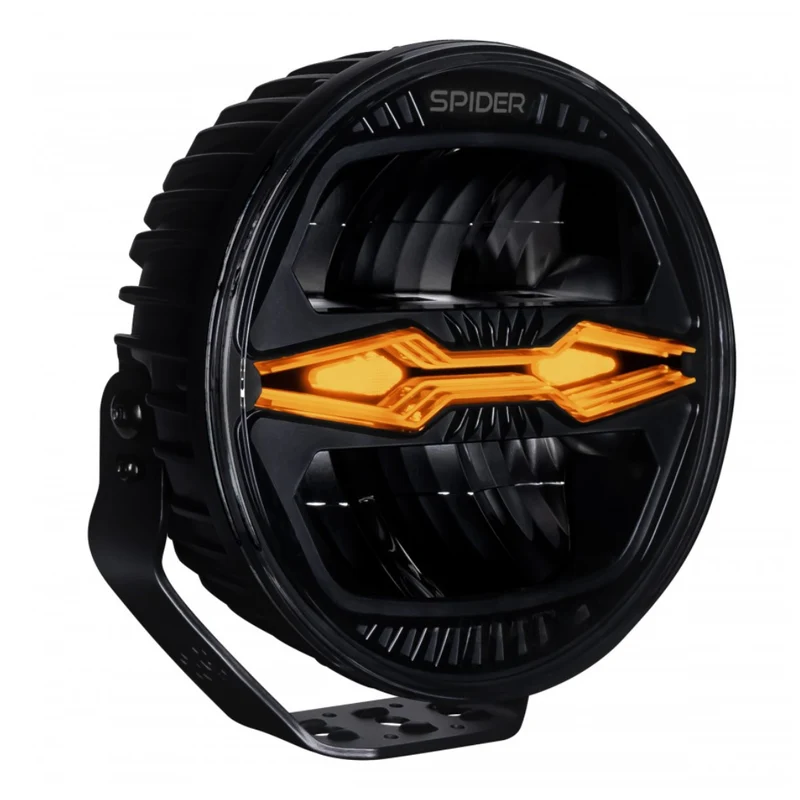 Faro tondo X-Spider Ninja con luci diurne a LED bianche e strobo / 9"
