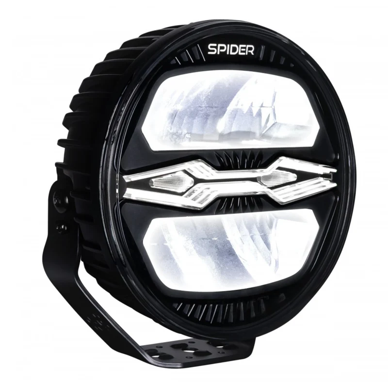 Faro tondo X-Spider Ninja con luci diurne a LED bianche e strobo / 9"